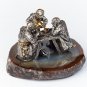 Silver Statue figurine "Ukrainian and Jew"