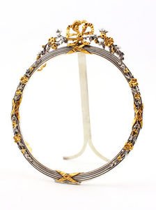 Silver photo frame "Flowers"