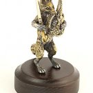Silver Figurine "Fox with a Pheasant"