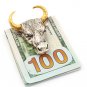 Silver Banknote clip "Bull"