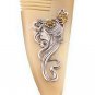 Horn comb inlaid with silver "Beauty"