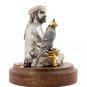 Silver Statue figurine "Angels with flowers"