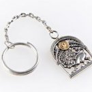 Silver Key chain with Zodiac Horoscope Astrology Sign "Leo"