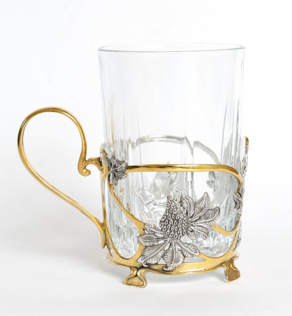 Silver Tea Glass Cup Holder Podstakannik "Kiev"