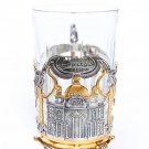 Silver Tea Glass Cup Holder Podstakannik "Lviv railway station"