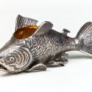 Silver caviar plate bowl "Trout"