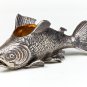 Silver caviar plate bowl "Trout"