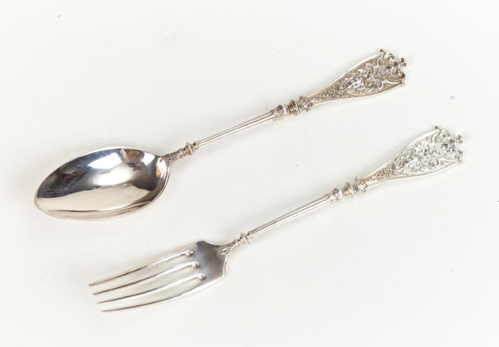 Silver Dessert flatware set "Theatre"