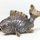 Silver caviar plate bowl "Crucian"
