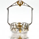 Silver plate bowl for sweets with a Handle "Campanulas"