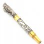 Silver Pen "Lion" with emerald