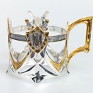 Silver Tea Glass Cup Holder Podstakannik "Ukraine"