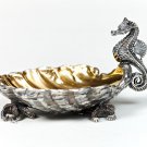 Silver caviar plate bowl "Seahorse"