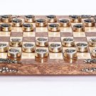 Silver Board game checkers "Rats against Ravens"