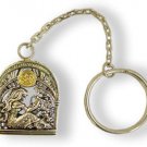 Silver Keychain with Zodiac Horoscope Astrology Sign "Aquarius"