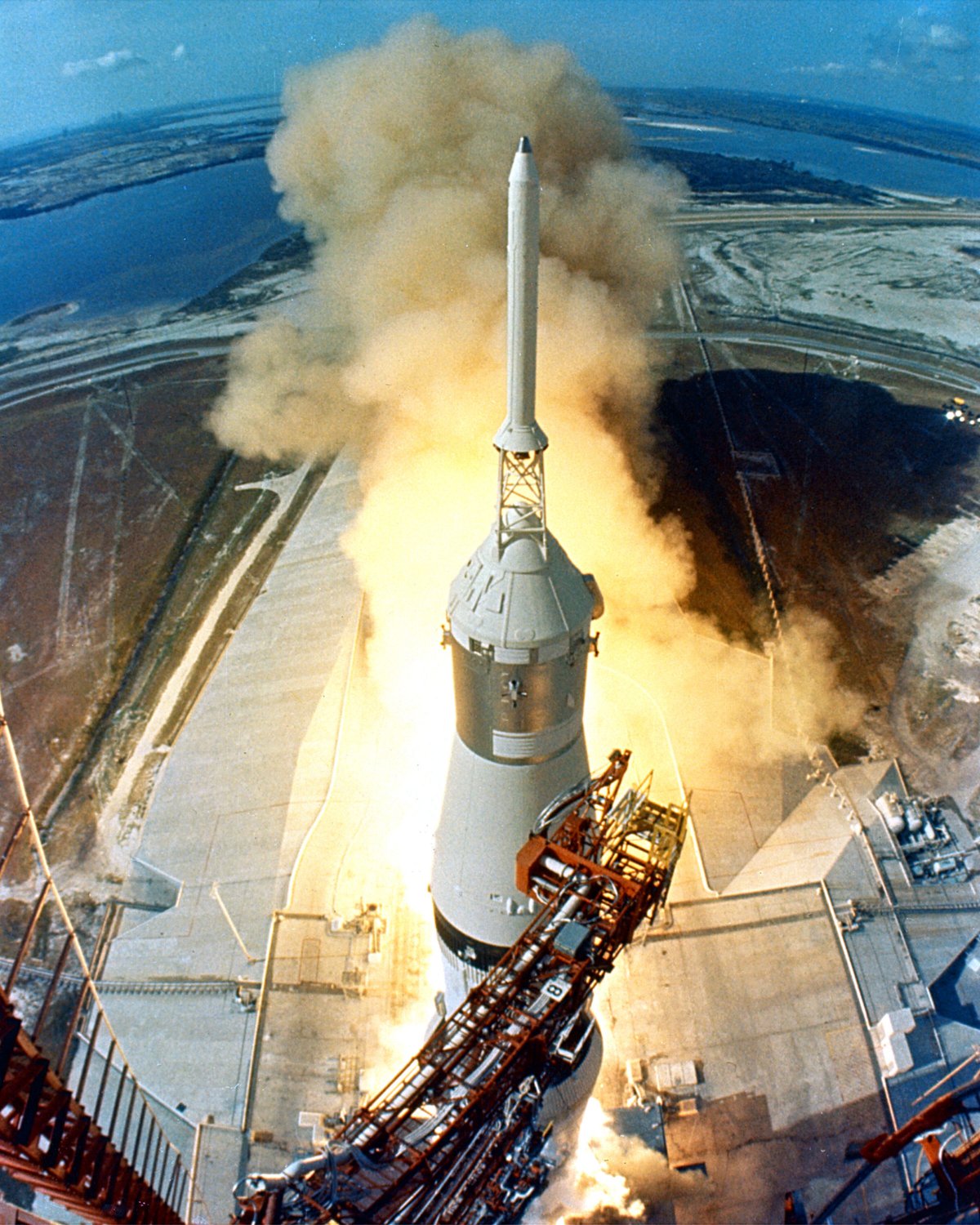 LIFT-OFF LAUNCH OF APOLLO 11 SATURN 5 V JULY 16, 1969 - 8X10 NASA PHOTO ...