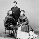 GENERAL GEORGE CUSTER WITH WIFE "LIBBIE" AND BROTHER THOMAS 8X10 PHOTO (AA-591)