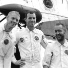 APOLLO 9 ASTRONAUTS IN FRONT OF RECOVERY HELICOPTER - 8X10 NASA PHOTO (EP-452) APOLLO 9 ASTRONAUTS IN FRONT OF RECOVERY HELICOPTER - 8X10 NASA PHOTO (EP-452)