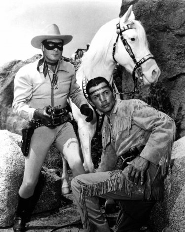 THE LONE RANGER' CLAYTON MOORE & JAY SILVERHEELS 8X10 PUBLICITY ...