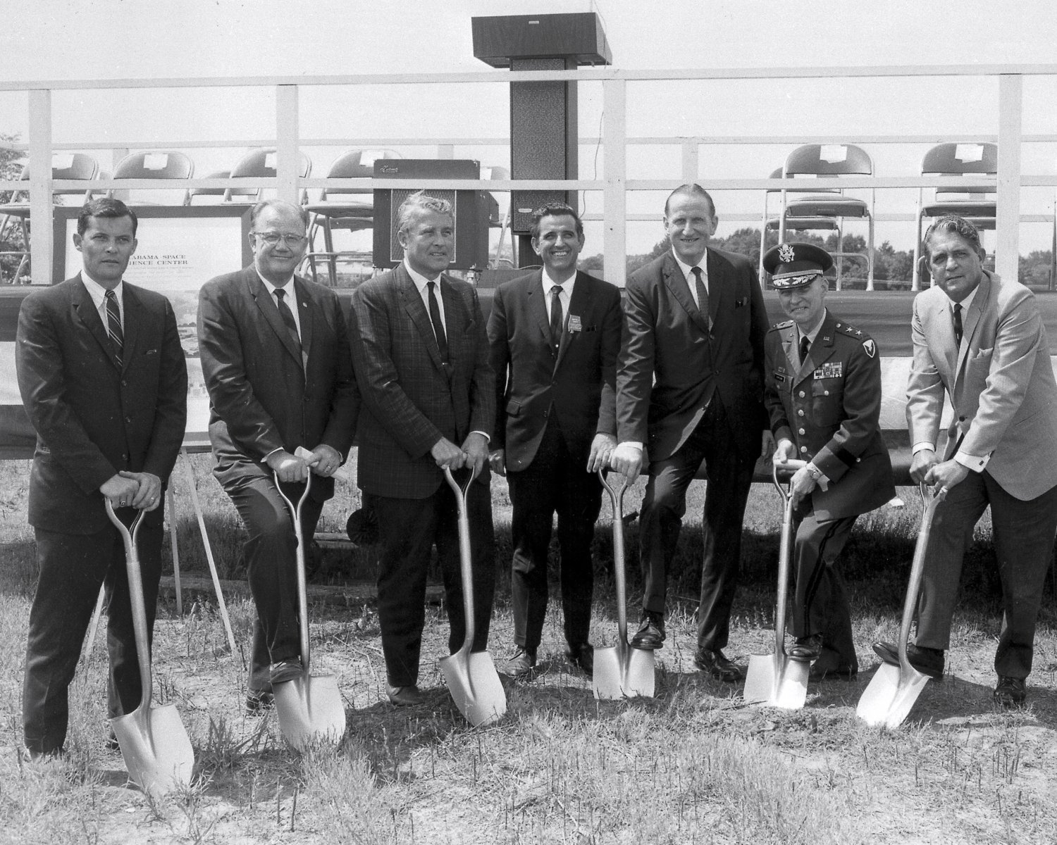 DR. WERNHER VON BRAUN AT SPACE & ROCKET CENTER GROUND BREAKING - 8X10 ...