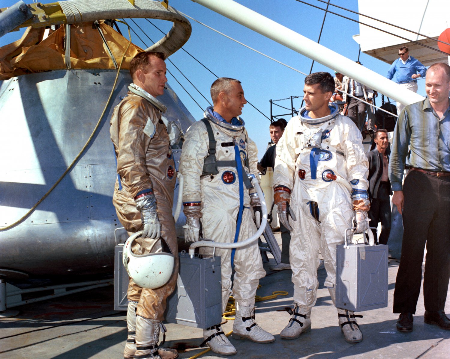 APOLLO 1 ASTRONAUTS ED WHITE GUS GRISSOM ROGER CHAFFEE 8X10 NASA PHOTO ...