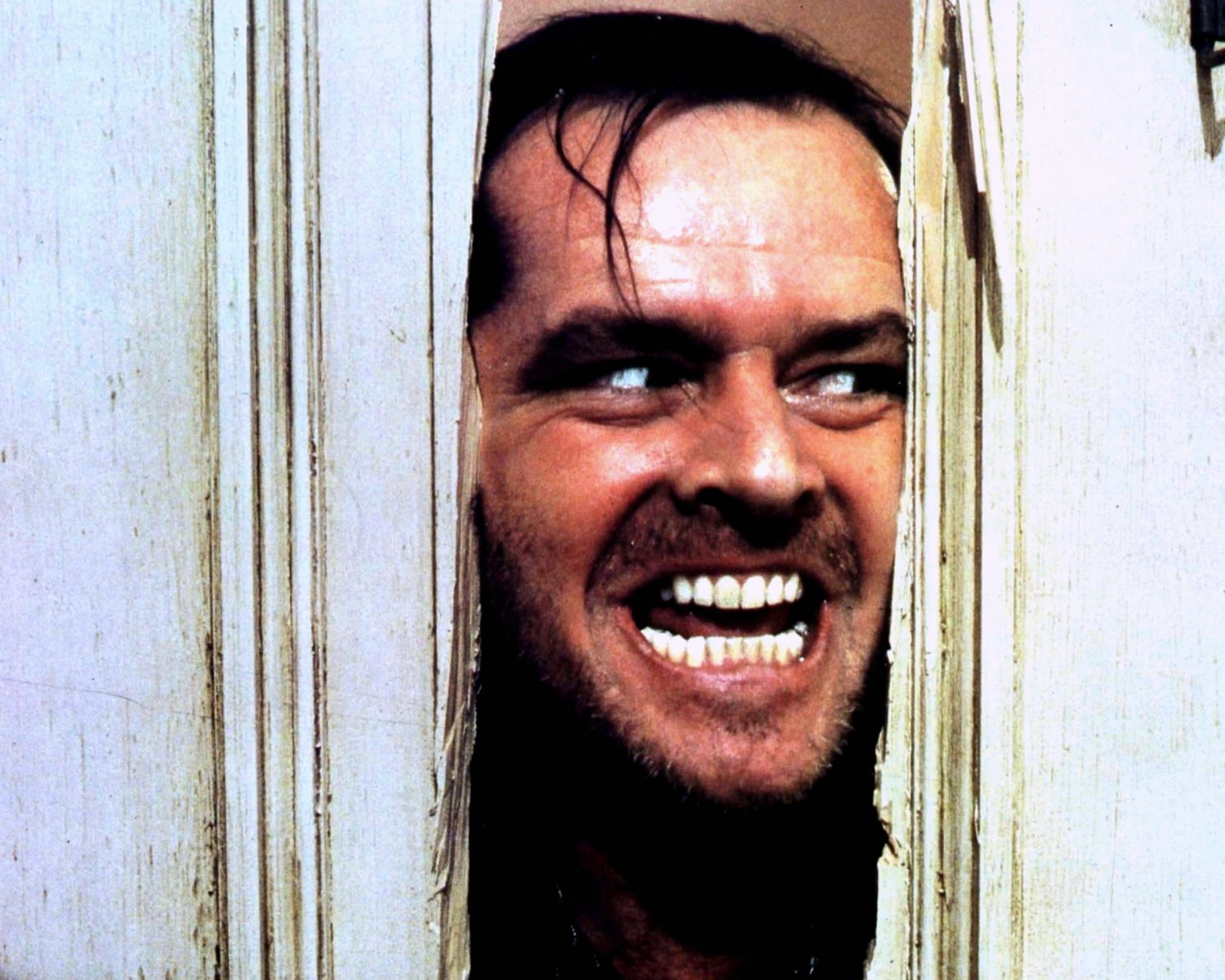 JACK NICHOLSON IN "THE SHINING" "HERE'S JOHNNY" - 8X10 PUBLICITY PHOTO (AA-714)
