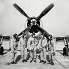 P-47 THUNDERBOLT FIGHTER TEST PILOTS AT LANGLEY IN 1945 - 8X10 PHOTO (EP-235)