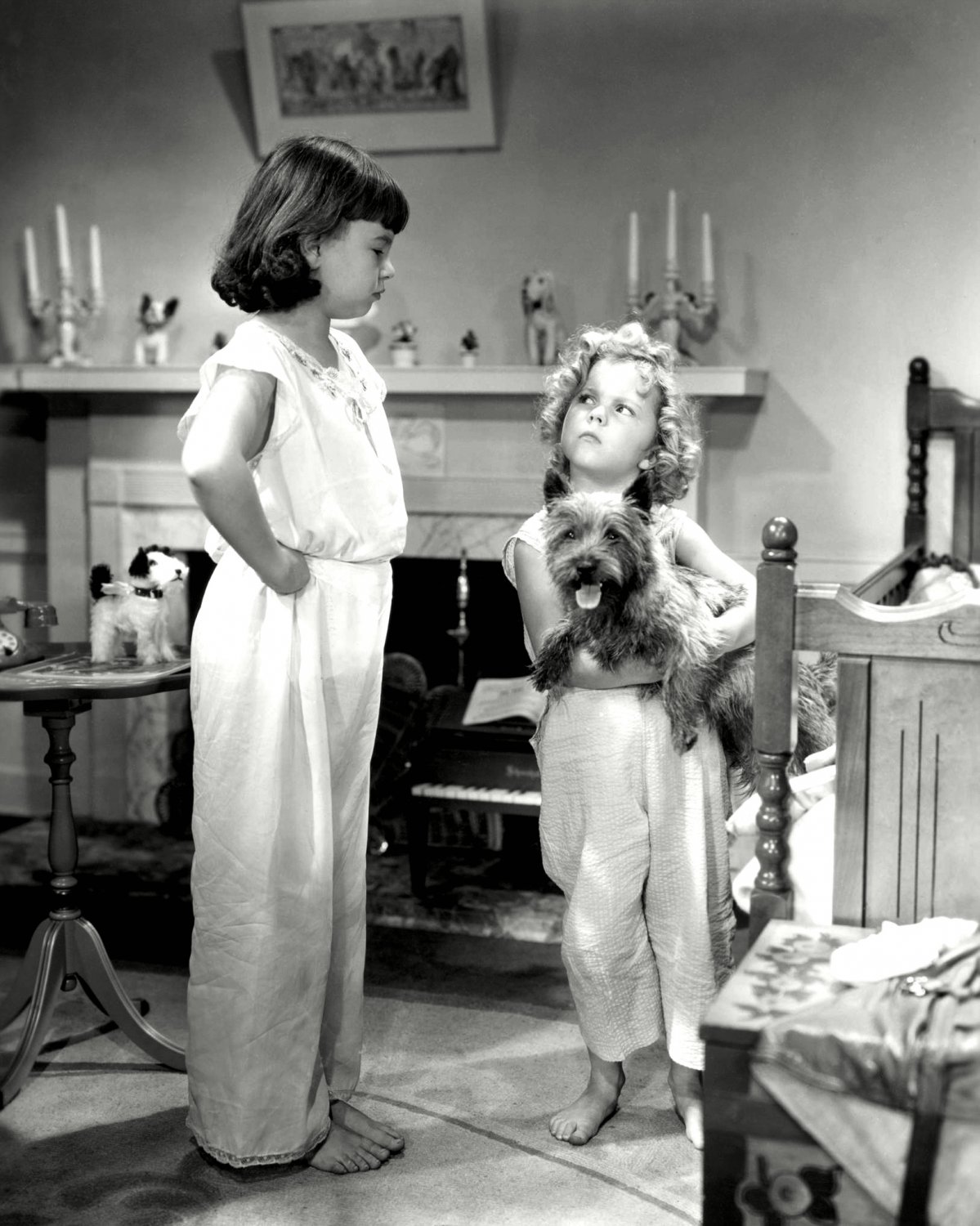 SHIRLEY TEMPLE AND JANE WITHERS IN "BRIGHT EYES" - 8X10 PUBLICITY PHOTO (DA-003)