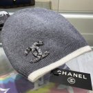 Chanel beanie grey cc logo