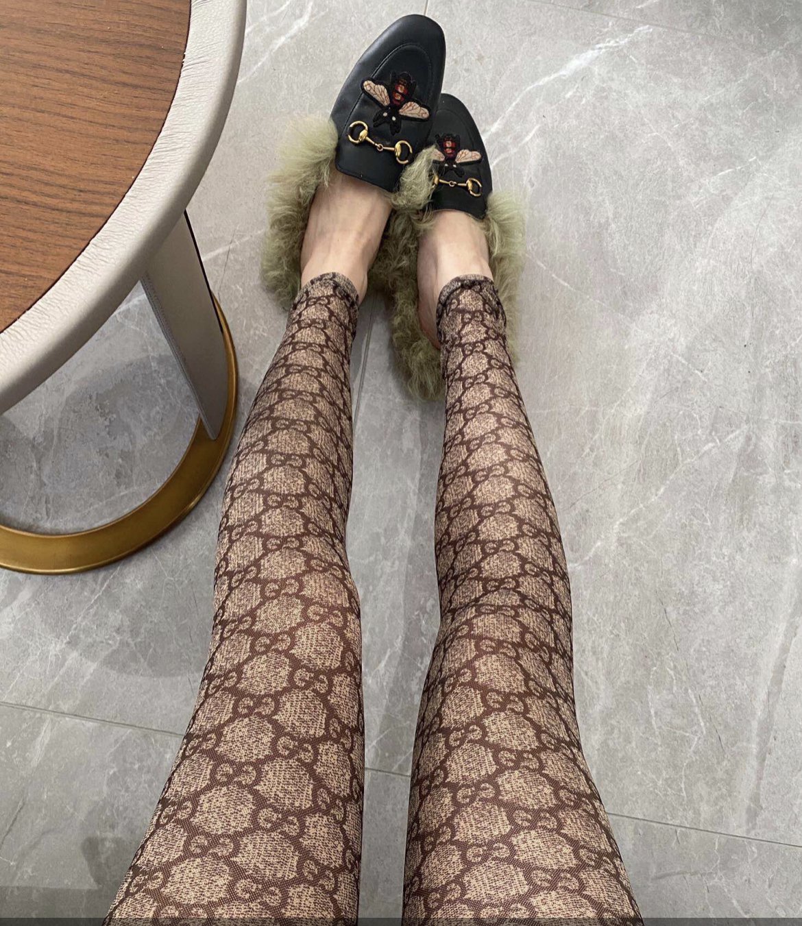 Gucci footless tights new GG design