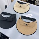 Chanel sun hat straw hat visor