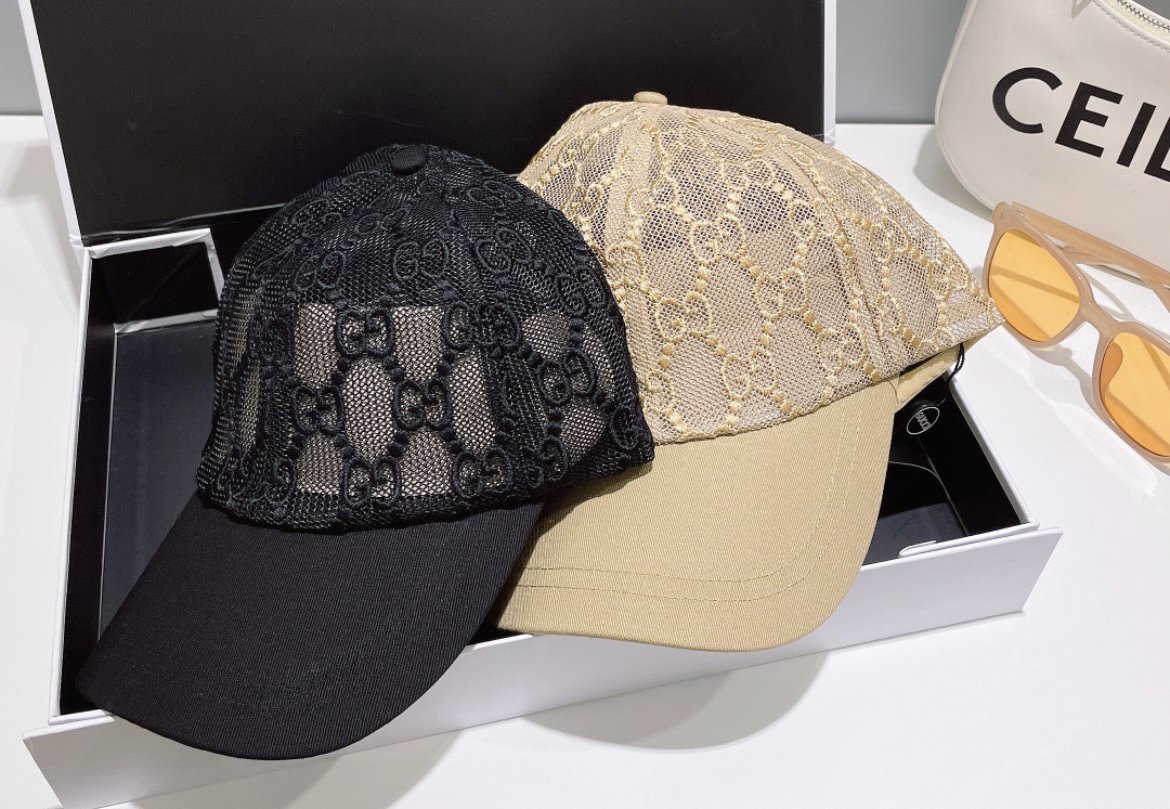 Gucci GG logo mesh hat baseball cap