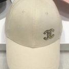 Chanel cc sequin logo cream baseball hat