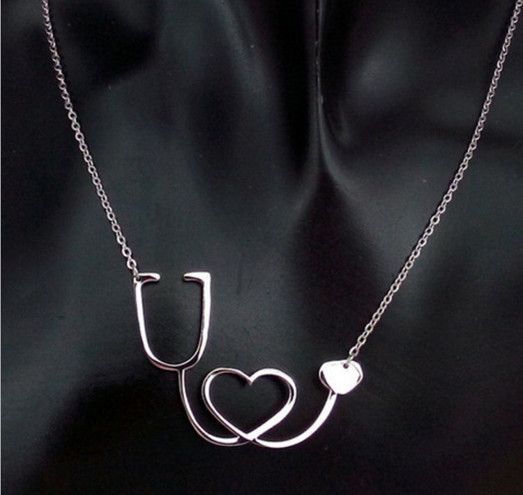 Stethoscope Necklace MEDICAL NURSING Heart Pendant 70% OFF