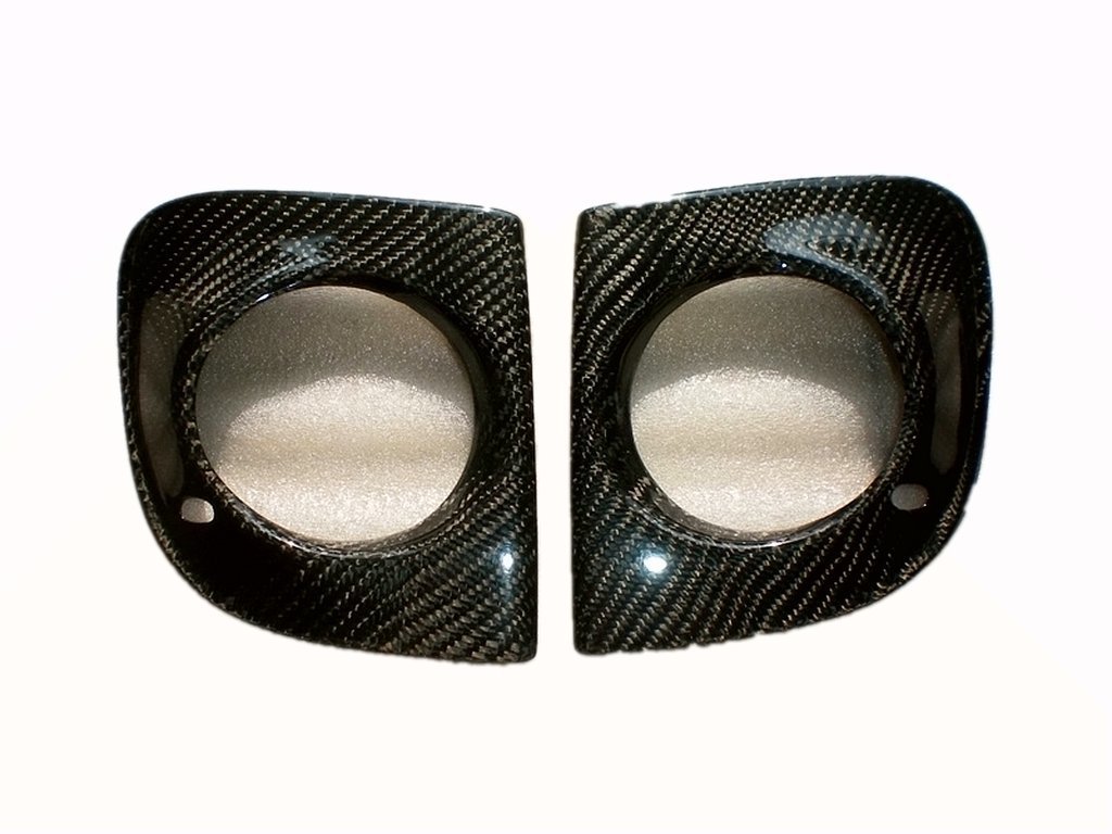 carbon fiber front fog light covers for mitsubishi lancer evo 4 fog light cover