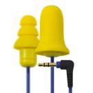 Plugfones Contractor VL Earplugs with Earphones Volume Control In Ear Yellow