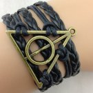 Free shipping Harry potter Bracelet, Deathly Hallows bracelet Antique Bronze bracelet,