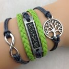 Free Shipping Infinity Best Friend Wish Tree Charm Bracelet
