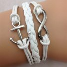 Free Shipping Infinity Anchor Charm Bracelet