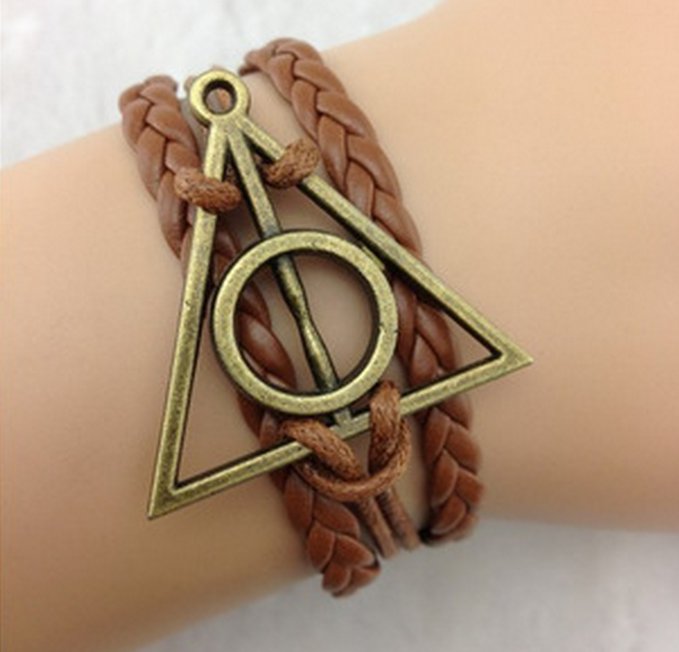 Free Shipping Antique Bronze Wax Cords Leather Friendship Bracelet
