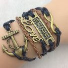Free Shipping Best Friend Infinity Anchor LOVE Bracelet