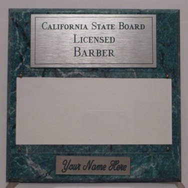 Teal Marble Plaque Silver/Green