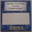 Blue Marble Plaque Silver/Black