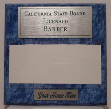 Blue Marble Plaque Silver/Green