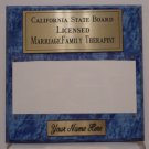 Blue Marble Plaque Gold/Black
