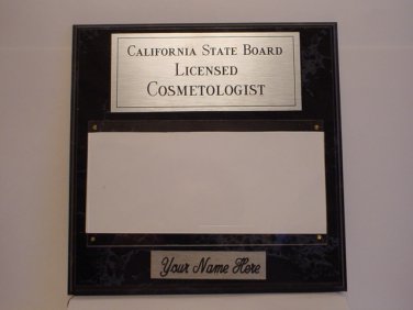 Black Marble Plaque Silver/Black