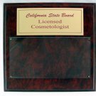 Red Marble Plaque Gold/Red