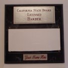 Black Marble Plaque Silver/Red
