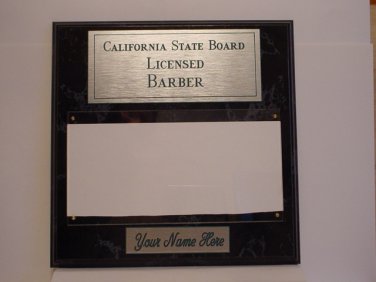 Black Marble Plaque Silver/Green
