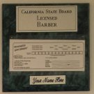 Green Marble Plaque Silver/Black